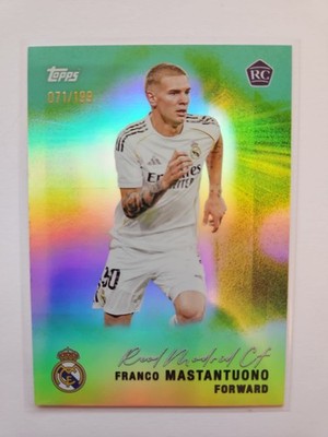 Franco Mastantuono RC /199 2024-25 Topps Real Madrid Rookie Refractor SSP