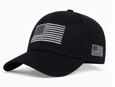 #ad #ad Black Embroidered US Flag Low Profile Baseball Caps Adjustable $9.00