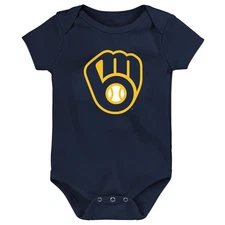 Newborn & Infant Navy Milwaukee Brewers Primary Team Logo Bodysuit