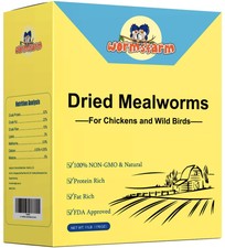 11lb Dried Mealworms for Chickens Snacks for Birds Bulk-Treats for Laying Hen...