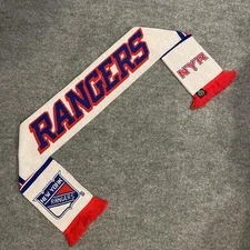 NHL New York Rangers Acrylic Scarf 60x7.5 NHL Ruffneck NYR Hockey Fan Gear