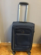 Delsey Paris 22" Spinner Carry On Suitcase Blue Navy