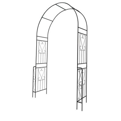 Sturdy Metal Garden Arbor with Powder Coated Finish for Roses, Vines & Weddings
