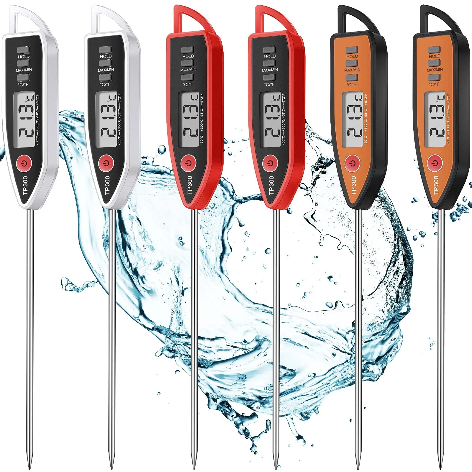Digital Thermometer Food Meat Candy Water Immediate Read Thermometer for Kitc...