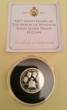 100th Anniversary of The House of Windsor Solid Silver Proof £1 coin