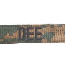 Name Tape DEE Woodland MARPAT 5" 1" Hook Back Patch Novelty Patch