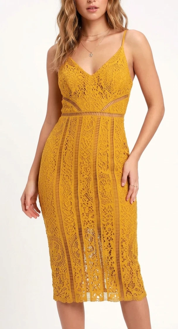 mustard oriental satin bandeau lace up back bodycon dress Yellow Shimmer Satin Dress With Lace Corset And Tie-Up Open Back