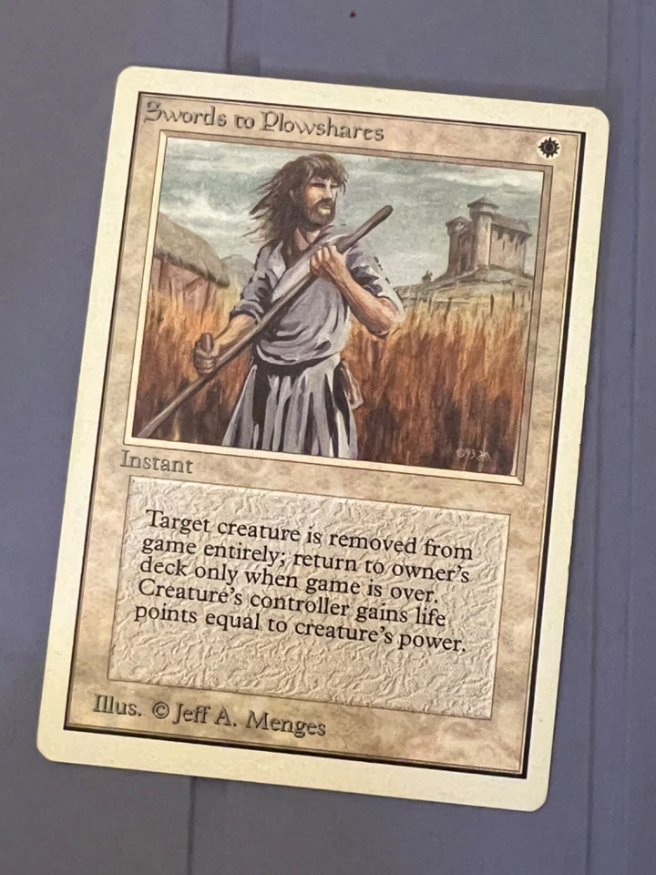 Magic the Gathering MTG Unlimited Swords to Plowshares LP Playset (4) (Beta Bob) - Image 2 of 4