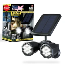 Bell+Howell Bionic Spotlight Duo Solar Power Outdoor Motion Sensor 500 Lumen FS