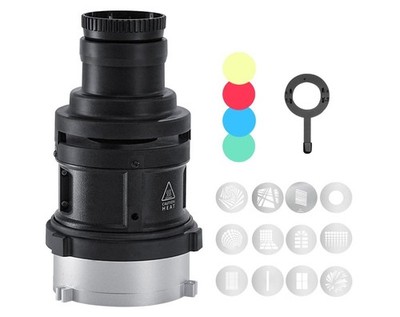 Wellmaking S-80LED Bowens Mount Optical Snoot with 38° Lens for LED Lights