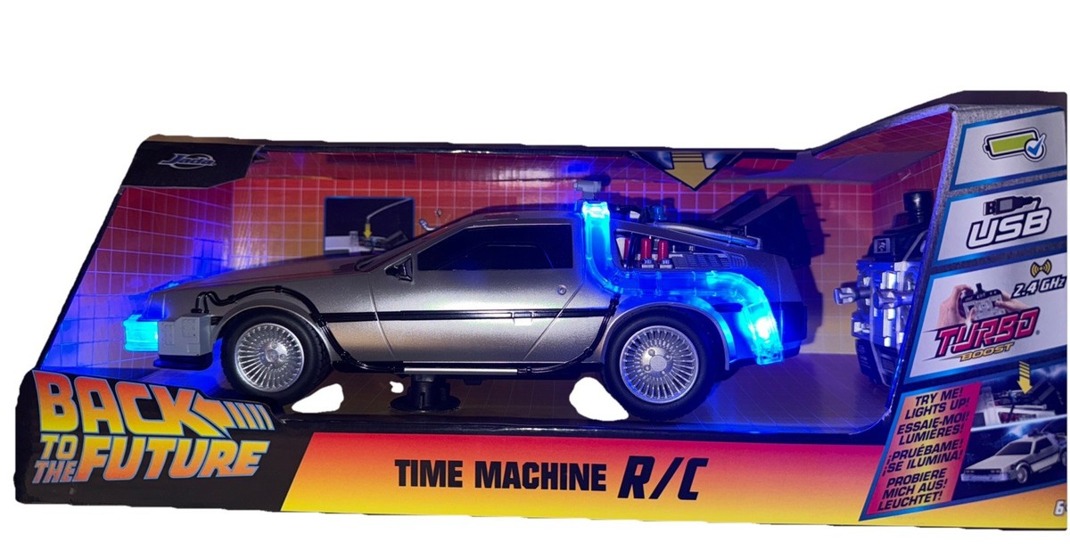ホビーラジコン Back to the Future R/C Jada Toys 1/16 Back To The Future Time Machine R/C Scale 1:16 By Jada Toys New In