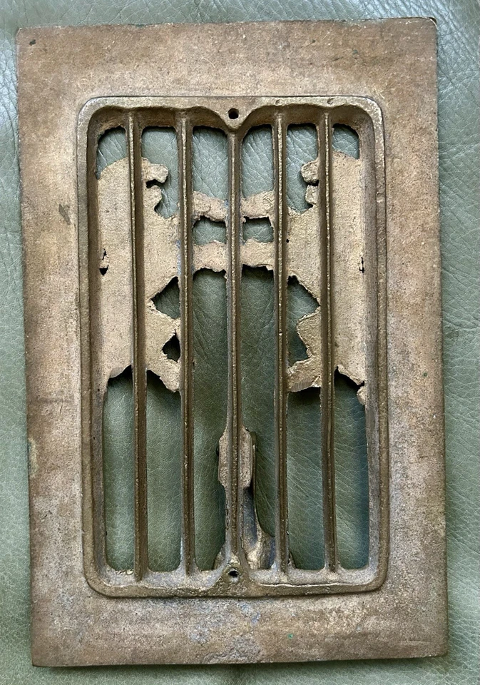 Antique Speakeasy Peephole Door Knocker  1920s Solid Brass 6” x 9” - Image 2 of 2