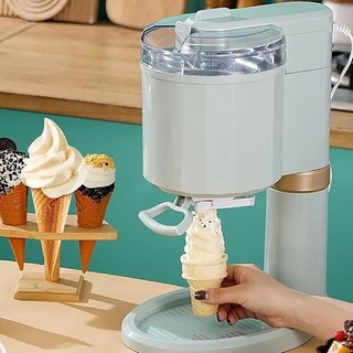 Mini Eismaschine IC50 mit Kühlbehälter Softeis für Zuhause Öffnung für Zugaben