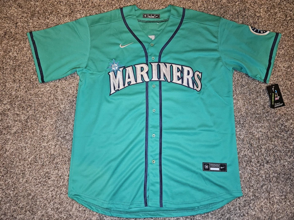Cal Raleigh #29 Seattle Mariners Men's Aqua Jersey - Image 2 of 4