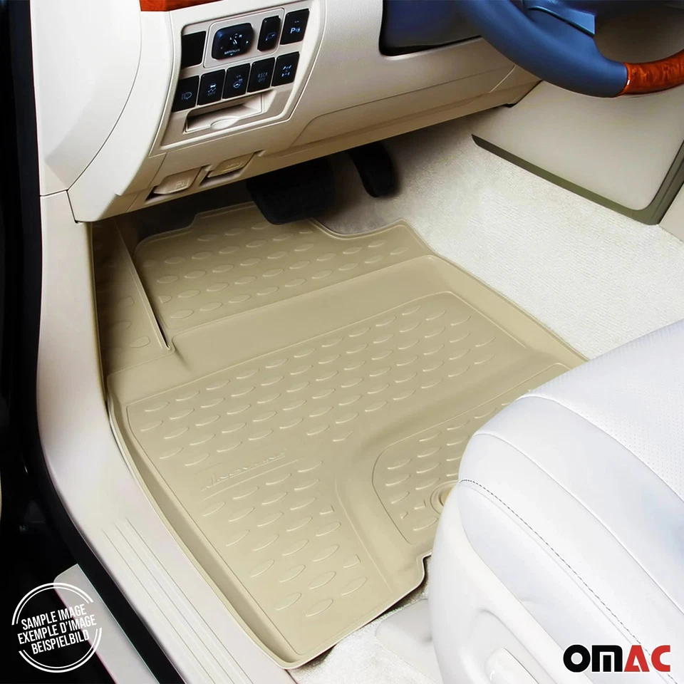 For BMW Alpina B7L 11-15 OMAC Classic 1st & 2nd Row Beige Floor Mat Set Foto 4 de 4