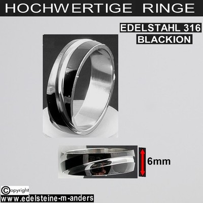 Fingerring Bandring Damen Herren Freundschafts Partner Schmuck Ringe Edelstahl