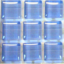 Powder Blue Glass Mosaic Tile Pieces - 50 Tiles - 3/8 inch - Mixed Media Art
