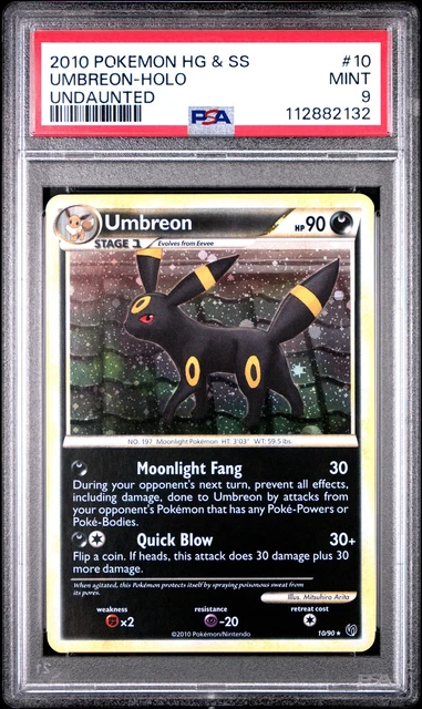 2010 POKEMON UNDAUNTED UMBREON #10 HOLO PSA 9 MINT #112882132