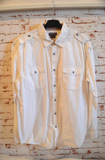 Herrenhemd,weiß,Atlas for men,Gr.XL,Kragenweite 45 cm,Schulterklappen,Taschen