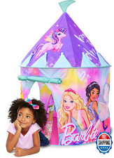 Barbie Dreamtopia Pop Up Castle Pink Princess Play Tent for Kids