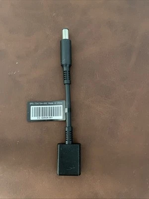 HP 825026-001 4.5mm to 7.4mm Smart Tip Adapter Cable 734734-001 - Image 1 of 2