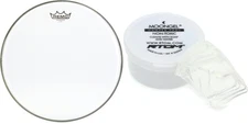 Remo Ambassador Clear Drumhead - 14 inches + RTOM MGC Value Bundle