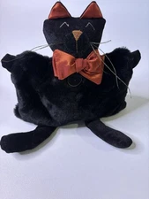 Woof & Poof Black Halloween Cat Plush Orange Bow Tie Nordstrom's