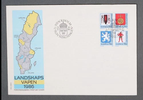 MayfairStamps Sweden FDC 1986 Block Local Post Symbols First Day Cover aax_27817