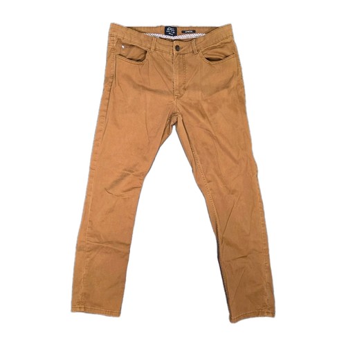 Ben Sherman Brown Chino Pants Mens 34x32 Slim Fit Stretch Fabric