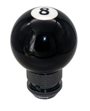 Pomello cambio universale Simoni Racing Ball palla numero 8 nera lucida