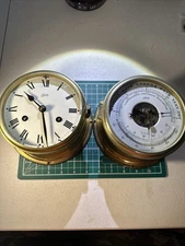 Vintage Schatz Royal Mariner Clock & Barometer West Germany, Ships Bell