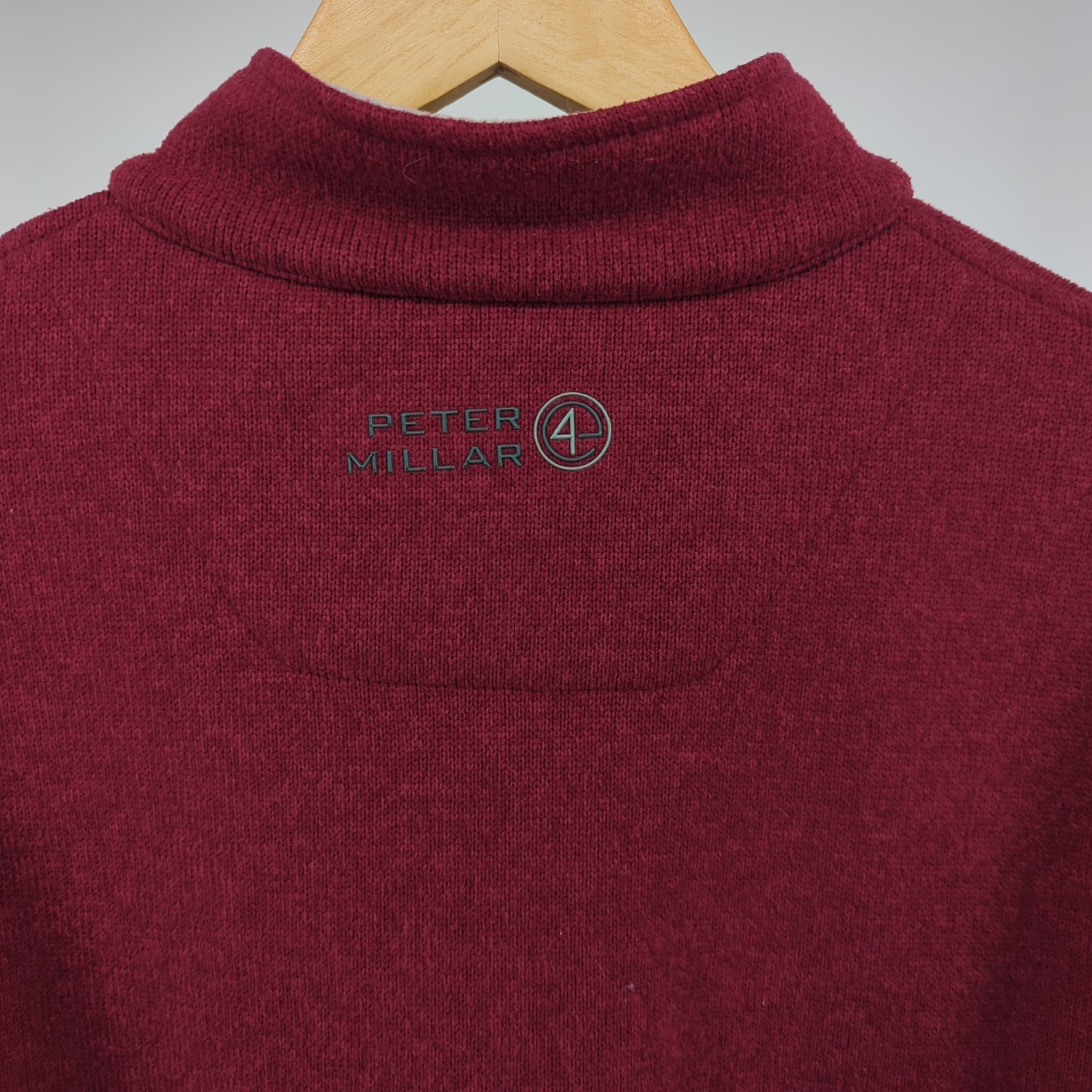 Peter Millar Mens Pullover Medium Red Warmth 1/4 … - image 11