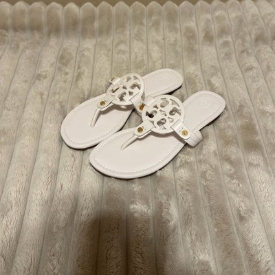 Tory Burch Miller Sandal White / Gold Women s Size 9