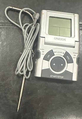 Oneida Digital Meat Thermometer Probe Timer BBQ Grill Tested Works