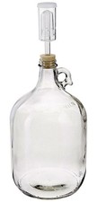 Fermentador de vidrio Home Brew Ohio (1 galón) incluye tapón de goma y esclusa de aire