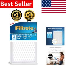 MPR 1900  Air Filter 2-Pack - 3- MERV 13 Bacteria & Allergen Filter