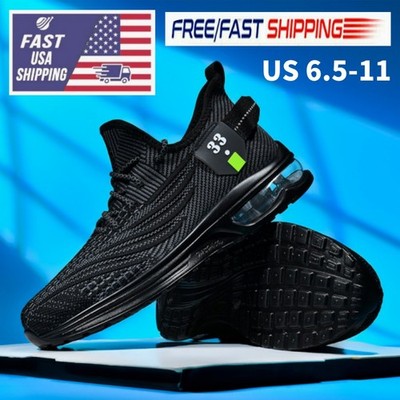 Breathable Running Sneakers  Lightweight Unisex Mesh Trainers Walking Tennis Gym