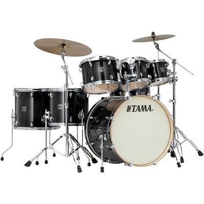 TAMA Superstar Classic Custom 7-Piece Shell Pack Transparent Black Burst