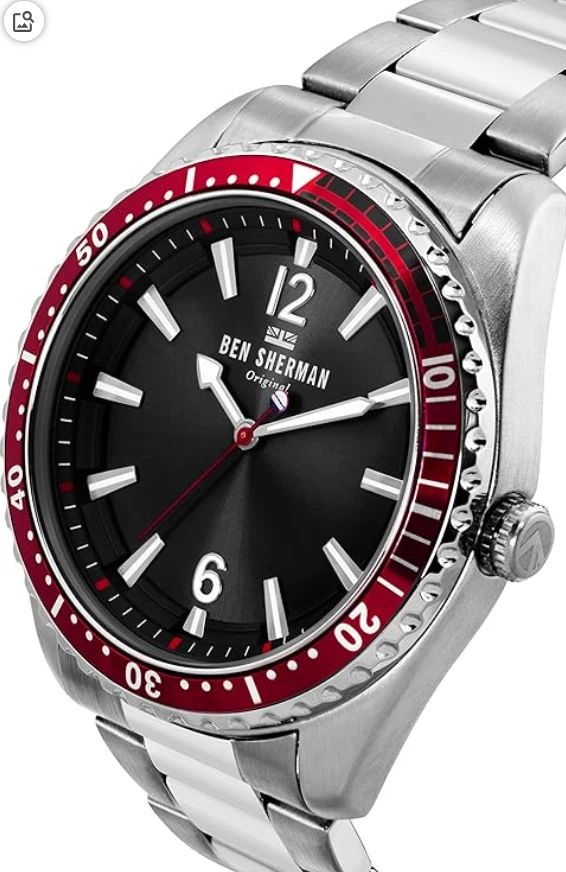 Ben Sherman Men Watch • Ronnie Diver • 45mm • Quartz • 3ATM • WB037ESM - Image 2 of 4