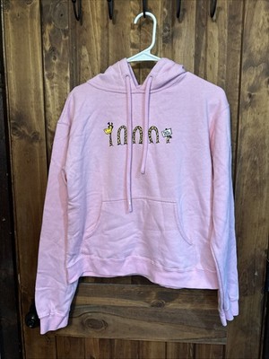 Paul Frank Hoodie Pink Women’s Small Giraffe Shirt Long Sleeve Hood Soft 