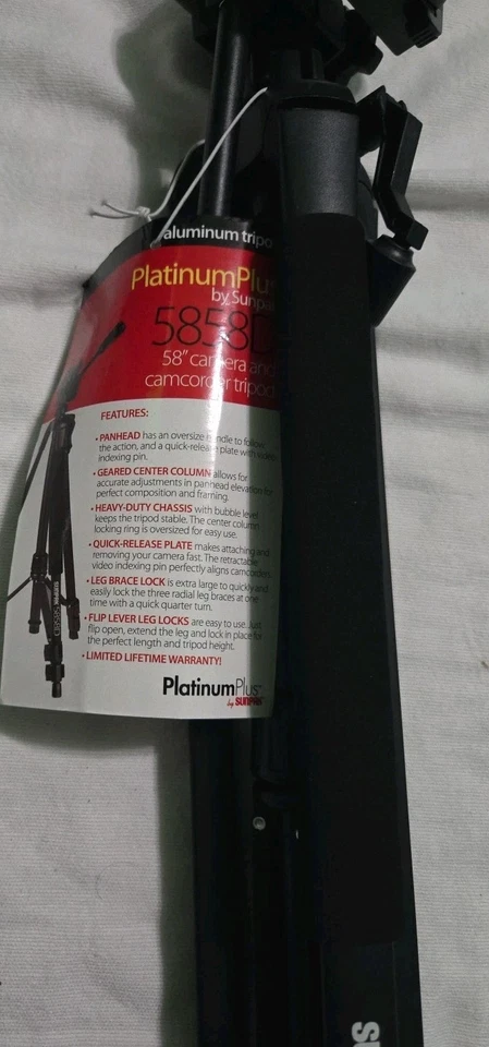 Photo/Video Tripod Sunpak 620-585 5858d (620585) Original Box - Image 3 of 4