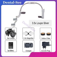 Dental LED Head Light Binocular Loupes Surgical Headband Magnifier 2.5/3.5X
