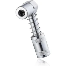 90 Degree Grease Coupler Adapter Heavy Duty Steel Fitting with Sleeve for Tight