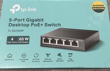 Tp-Link TL-SG1005P 5-Port Gigabit Desktop Poe Switch with 4-Port Poe+, Professio