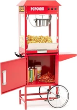 Popcorn Machine with Cart, 8 Oz Kettle Professional Popcorn Maker Machine