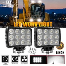 2pack 1224volt 80w Led Work Light 9000lm Flood Lights White Lights Tractor