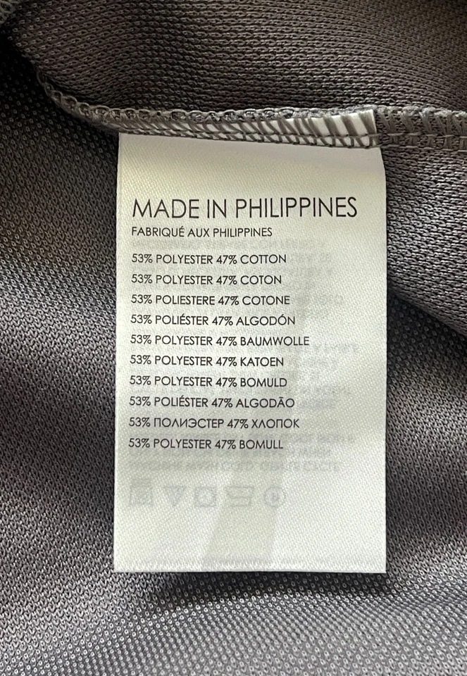 Club Monaco Shirt Mens Medium Gray Short Sleeve Stand Band Collar NEW - Image 4 of 4