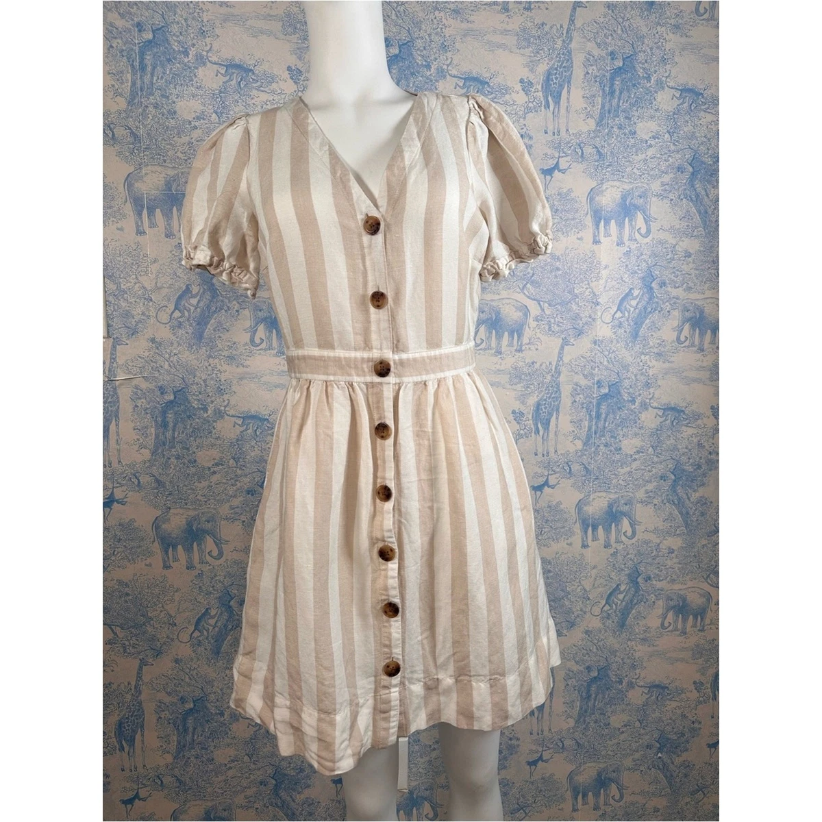 ann taylor loft striped shirt dress LOFT | Dresses | Ann Taylor Loft Striped Tab Sleeve Button Flounce Dress