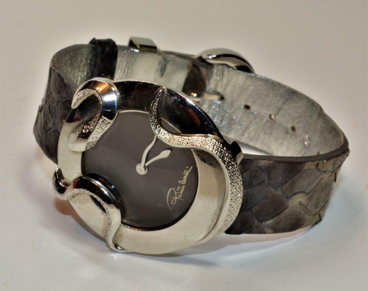$1200 Roberto Cavalli Snake Women Swiss Watch 7251165 515 Python w