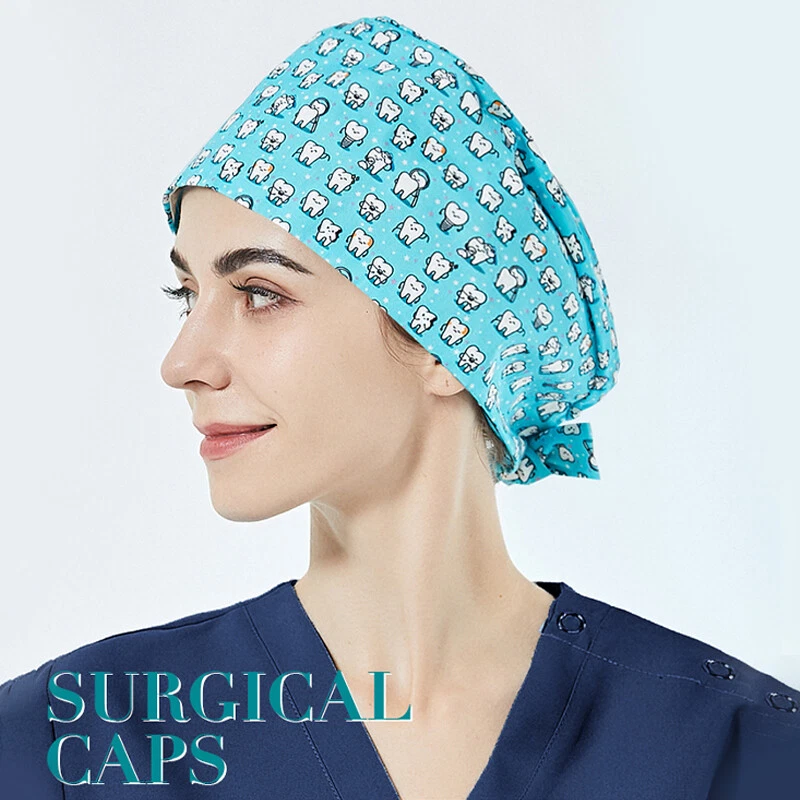 Unisex Nurse Doctor Surgical Cap Odontology Hat Scrub Medical Clinic Dentist - Image 4 of 4
